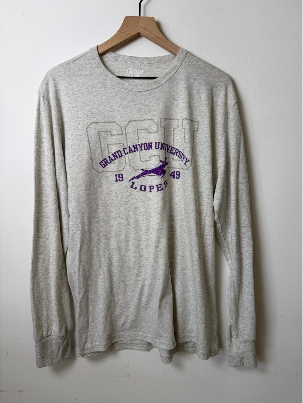 Grand Canyon Lopes 49 Gray Long Sleeve T Shirt men’s large NWOT